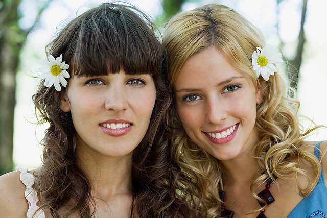 Portrait of two young women