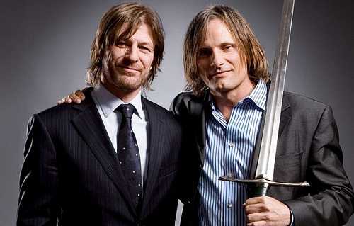 Sean Bean and Viggo Mortensen Lord Of Rings